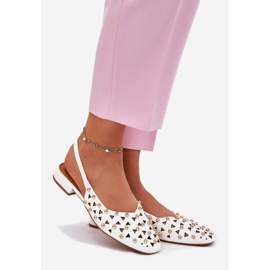 Inna Ukrašeni ravni -balerine s bijelim slovima bijela 1