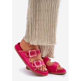 Inna Ženski prelepozi s kopčama i ukrasnim rub fuksije ružičasta 1