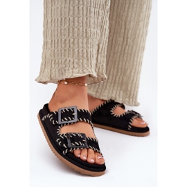 Inna Ženski klip s kopčama i ukrasnim crnim granatiranjem crna 2