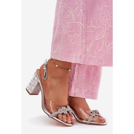 S.Barski Prozirne sandale na srebrnom mjestu MR51-705 srebro 1