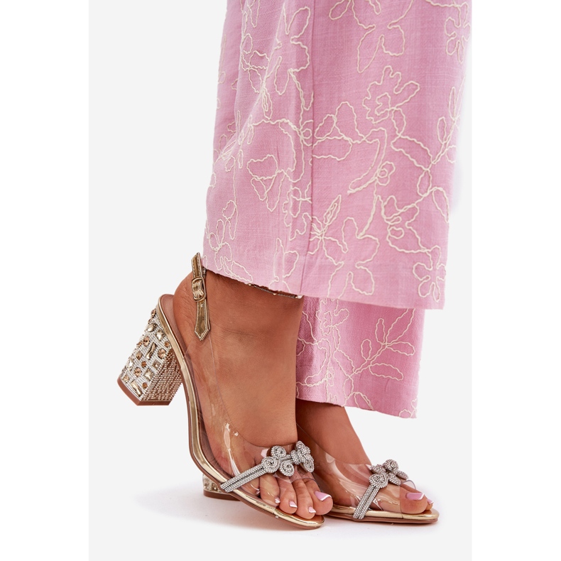 S.Barski Prozirne sandale na MR51-705 Zloty Post zlatna 1