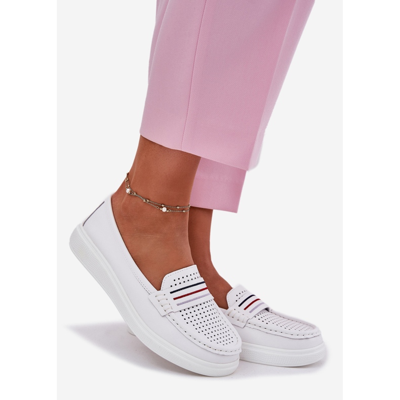 EVento Ženske kožne looferi bijele bijele boje bijela 1