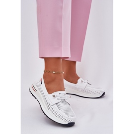 EVento Ženske kožne cipele na platformi Otvorene bijele bijela 2