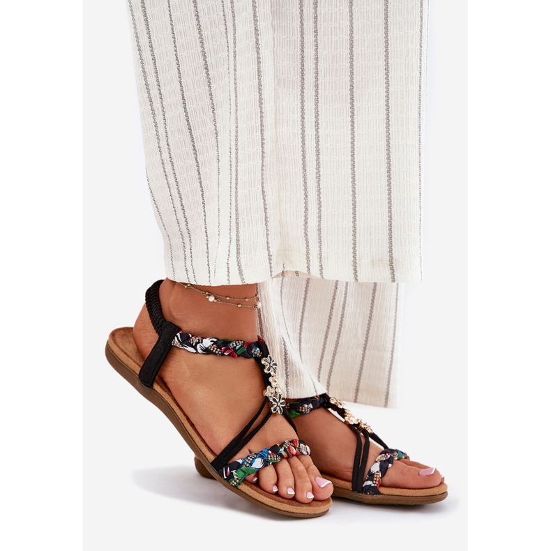 EVento Ženske sandale s igle i pletenice crne crna 1