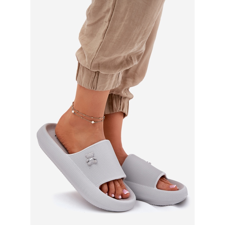 Ženske pjene lepršaju na platformi s Vinceza Teddy Bear 75210 Grey siva 1