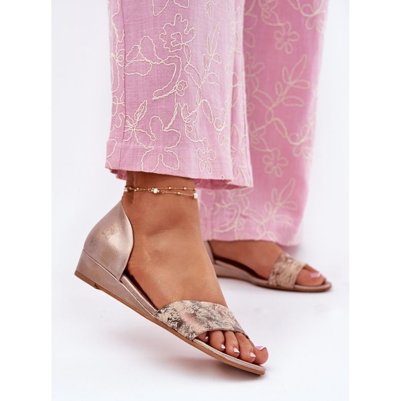 Maciejka kožne sandale 01971-71 PLN zlatni 2