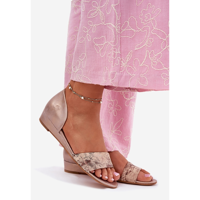 Maciejka kožne sandale 01971-71 PLN zlatna 1