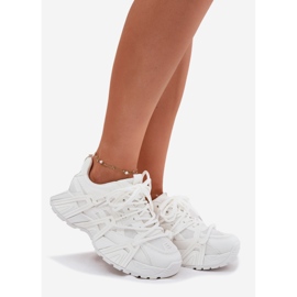 Ženske tenisice s dvostrukim vezanjem bijele boje bijela 1