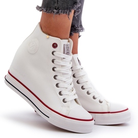 Ženske Wedge Sneakers Cross Jeans NN2R4004 Bijele bijela 5