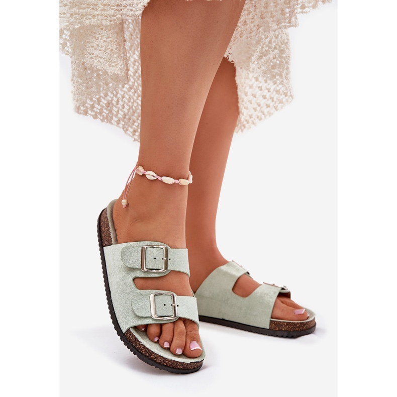 Inna Ženski klip s kopčama metvice zelena 1