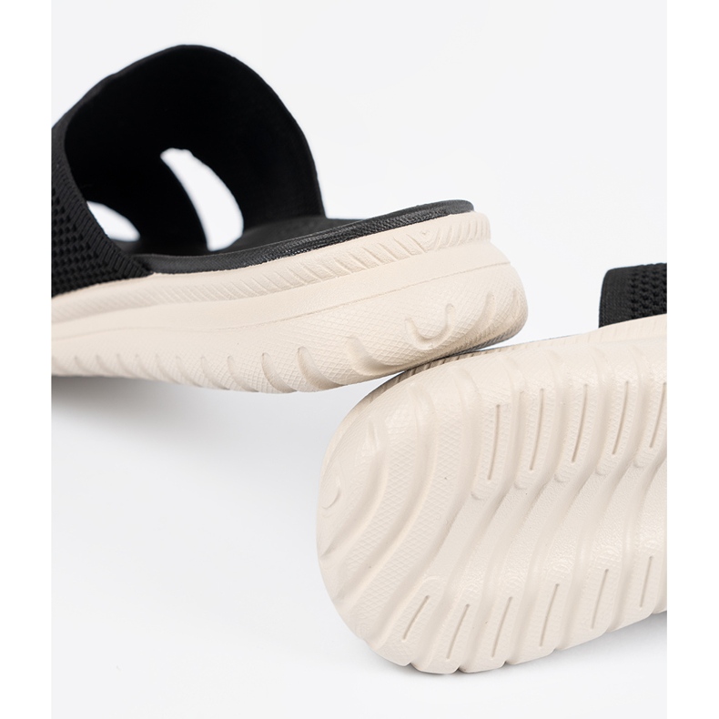 Ženske crne papuče na platformi Sergio Leone crna 1