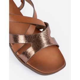 Ravne smeđe sandale Sergio Leone smeđa 1