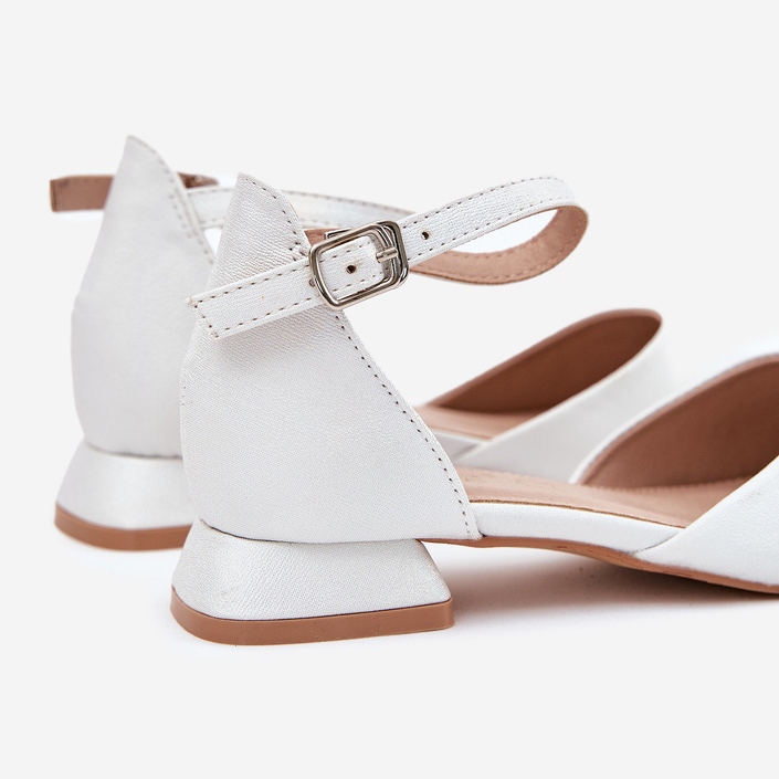 EVento Dječje sjajne sandale s niskim udjelom -bijele boje bijela 1