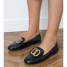 Crne ženske natikače sa zlatnim ukrasom crno 1