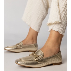 Zlatne balerine elegantne žene s ukrasom zlatna 1