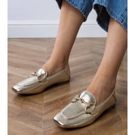 Zlatne balerine elegantne žene s ukrasom zlatni 2