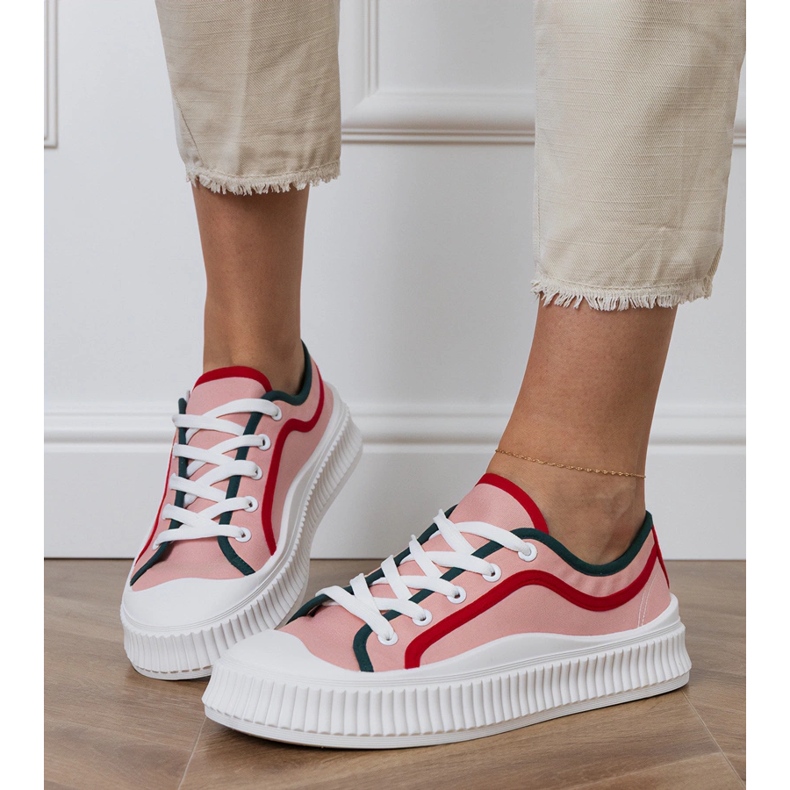 Ružičaste ženske tenisice na platformi ružičasta 2