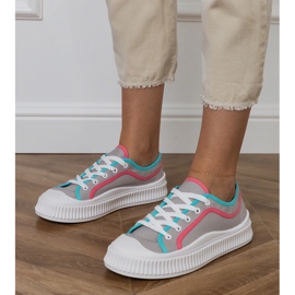 Sive ženske tenisice na platformi siva 1