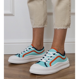 Plave ženske tenisice s platformom plava 1