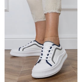 Ženske bijele tenisice na platformu bijela 1