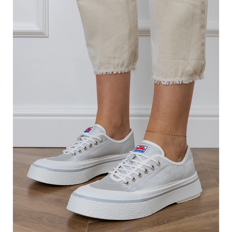 Sive ženske tenisice na platformi siva 1