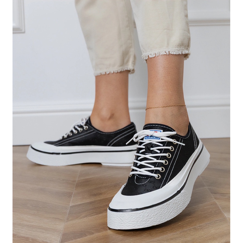 Crne ženske tenisice s platformom crna 1