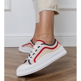 Bež ženske tenisice s platformom 2