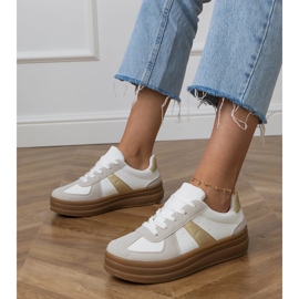 Ženske bijele tenisice na platformu bijela 1