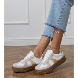 Ženske bijele tenisice na platformu bijela 2