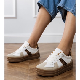 Ženske tenisice leoparda na platformi bijela 1