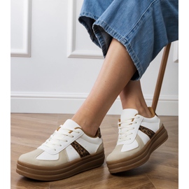 Ženske tenisice leoparda na platformi bijela 2