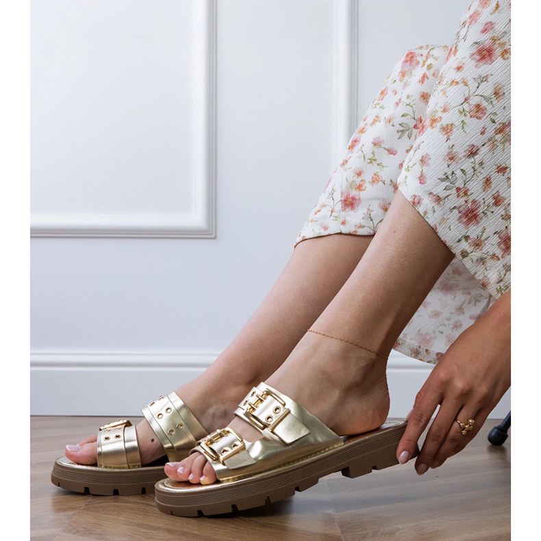 Zlatni ravni flip jarud s stezaljkama na prugama 2