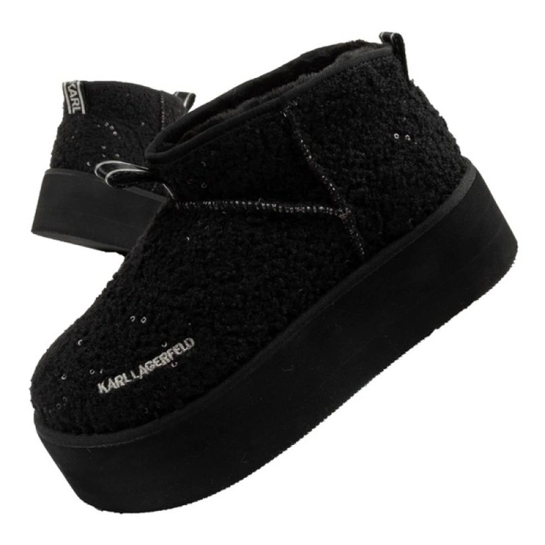 Cipele, snježne čizme Karl Lagerfeld Thermo KL48522WW0S crna 1