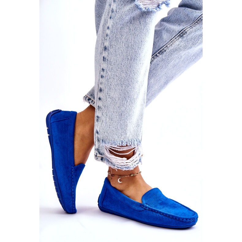 Evento Ženske natikače od brušene kože Blue Morreno plava 4