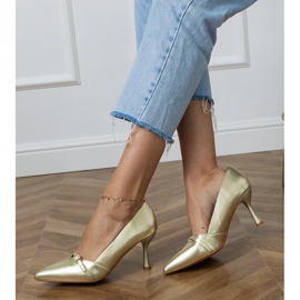 Klasične ženske zlatne pumpe s cirkonima zlatni 2