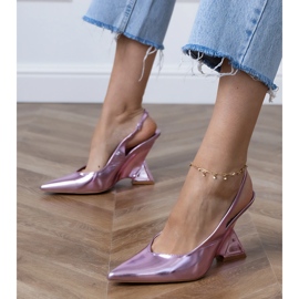 Ljubičaste sandale na geometrijskom klinu ljubičasta 1