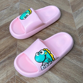 Ružičasti dječji flip flops s tiskom ružičasta 1