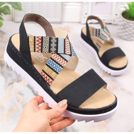 Ženske sandale Rieker V44G8-14 Black crna 2