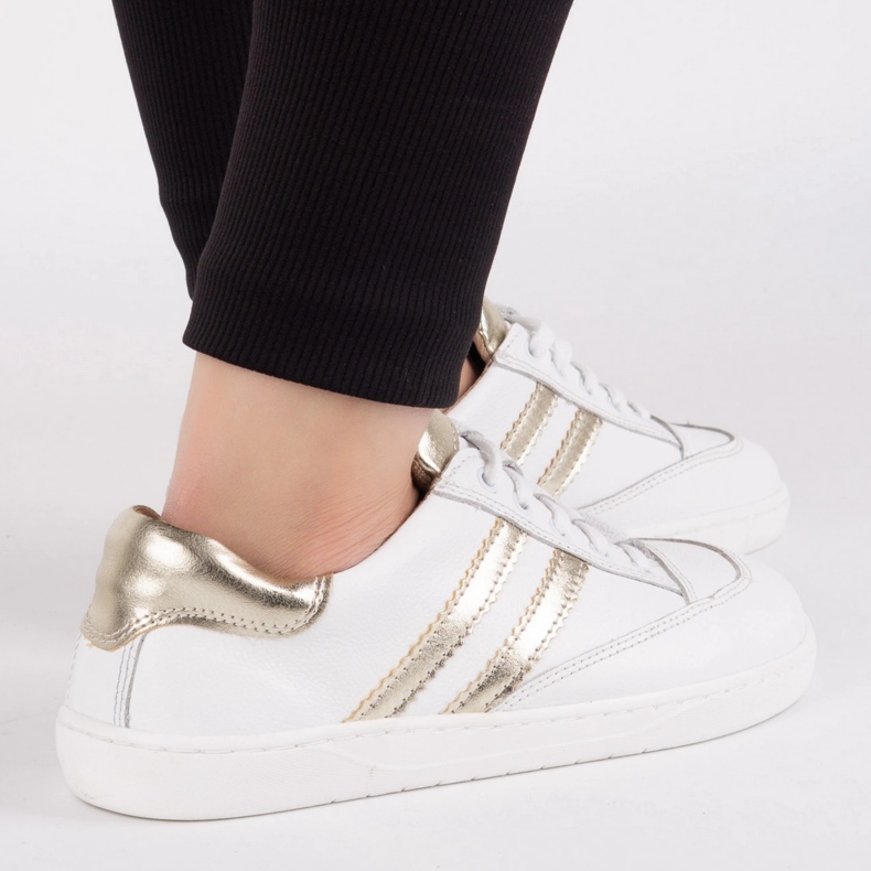 Tenisice bosonogi ženski kaia olivier - bijele kožne cipele bijela 1