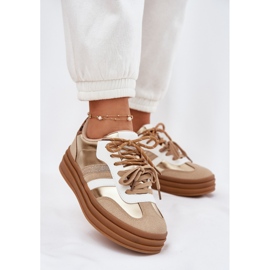 Ženske tenisice na platformi s dvostrukim vezanjem leoparda leoparda zlatna 2