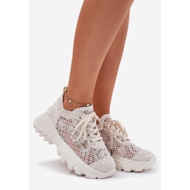 Ženske tenisice s gornjim gornjim dijelom bež 1