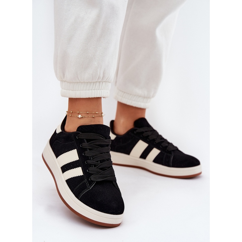 EVento Ženske tenisice s Eco Suede crnom crna 2