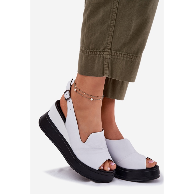 Ženske kožne sandale za drevni Artiker 52C0483 White bijela 1