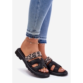 Ženske kožne letilice Vinceza 66769 Crni leopard crna 1