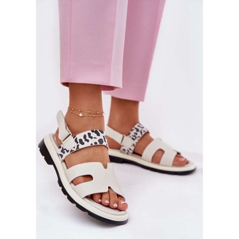 Vinceza 66780 bež leopard sandale s ravnim potpeticama 2