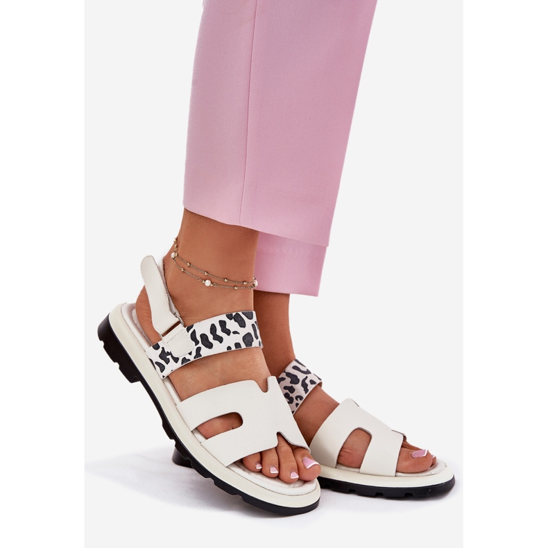 Vinceza 66780 bež leopard sandale s ravnim potpeticama 1
