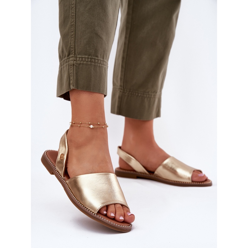 EVento Ravna -ženska sandala sa sjedištem u stanju ekološka zlatna zlatni 2