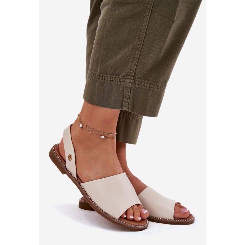 EVento Ženske ravne sandale eko kože bež 1