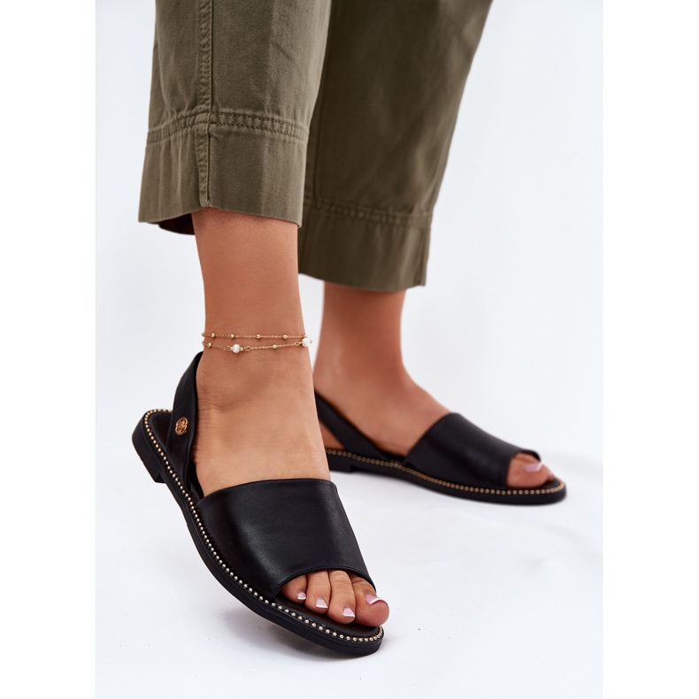 EVento Ravna -nale ženske sandale eko kože crna 2