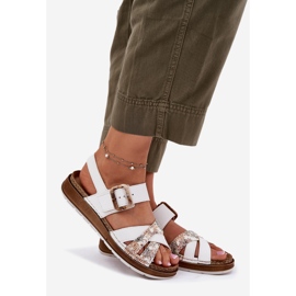 Ženske sandale s bijelom kopčom Inblu GS000056 bijela 1